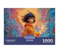 Sinoshow_24085_a_Cute_Girl_in_an_Orange_Outfit_with_Short_Black_f1659d95-56e7-4f52-9930-dd1ba259d7f3_3 1000 Piezas Jigsaw Puzzle Difícil, Desafiante, Casi Imposible Juego De Rompecabezas, Juego Famil