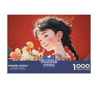 Sinoshow_24085_a_Cute_Girl_with_Black_Hair_Smiling_and_Holding__b6ee357e-21c7-48fa-89e0-c8770e2f6345_1 1000 Piezas Rompecabezas Difícil, Desafiante, Casi Imposible Juego De Rompecabezas, Juguetes Edu