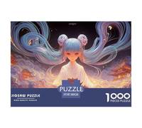 Sinoshow_24085_a_Cute_Girl_with_Two_Buns_on_Her_Head_Blue_Smoke_8a070087-b241-4b70-be67-2bda6219642f_1 1000 Piezas Rompecabezas Difícil, Desafiante, Casi Imposible Juego De Rompecabezas, Regalo De Na