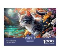 Sinoshow_24085_a_Cute_Gray_and_White_Cat_is_Chasing_After_an_gr_e1bf6b34-78df-460e-98cd-703e311f53b5_1 (1) 1000 Piezas Rompecabezas Difícil, Desafiante, Casi Imposible Juego De Rompecabezas, Juguetes