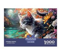 Sinoshow_24085_a_Cute_Gray_and_White_Cat_is_Chasing_After_an_gr_e1bf6b34-78df-460e-98cd-703e311f53b5_1 (1) 1000 Piezas Rompecabezas Estimulante Y Educativo Rompecabezas, Juguetes Educativos Únicos Y