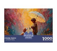 Sinoshow_24085_a_Cute_Little_Boy_in_The_Rain_Wearing_an_umbrell_5f8bf777-7471-4222-a595-bafa3e60cf13_2 1000 Piezas Rompecabezas Divertido Y Estimulante Juego De Rompecabezas, Juego Familiar Anti-Estr