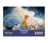 Sinoshow_24085_a_Cute_Little_Girl_Wearing_Yellow_Raincoat_and_b_8ddad7b2-8470-455f-adf9-7a600ace0bbb_2 1000 Piezas Rompecabezas Estimulante Y Educativo Rompecabezas, Juego Familiar Anti-Estrés, Regal