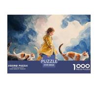 Sinoshow_24085_a_Cute_Little_Girl_Wearing_Yellow_Raincoat_and_b_8ddad7b2-8470-455f-adf9-7a600ace0bbb_3 1000 Piezas Rompecabezas Difícil, Desafiante, Casi Imposible Rompecabezas, Juguetes Educativos Ú