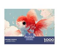 Sinoshow_24085_a_Cute_Little_Red_and_Blue_Goldfish_in_The_Style_648bbc3f-ff5b-4e1e-8ff1-2a62076e6a5e_4 1000 Piezas Rompecabezas Difícil, Desafiante, Casi Imposible Juego De Rompecabezas, Juego Famili