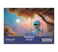 Sinoshow_24085_a_Cute_Mummy_Character_Playing_on_a_Swing_in_The_fe2ab4cf-6b0e-4348-8819-d3b3f366fbaf_1 1000 Piezas Rompecabezas Divertido Y Estimulante Juego De Rompecabezas, Juego Familiar Anti-Estr