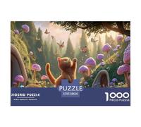 Sinoshow_24085_a_Cute_Orange_Cat_is_Playing_in_The_Magical_Fore_0d69612a-cc1e-44e8-a57d-6556151f8a02_3 1000 Piezas Rompecabezas Difícil, Desafiante, Casi Imposible Juego De Rompecabezas, Regalo De Na