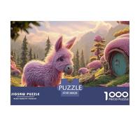 Sinoshow_24085_a_Cute_Pink_Donkey_Stands_in_The_Field_with_fluf_11a44a3b-69b7-443a-9a94-1a2e2c209cef_1 1000 Piezas Rompecabezas Estimulante Y Educativo Juego De Rompecabezas, Im