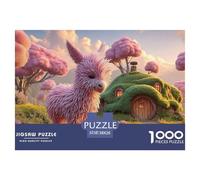 Sinoshow_24085_a_Cute_Pink_Donkey_Stands_in_The_Field_with_fluf_11a44a3b-69b7-443a-9a94-1a2e2c209cef_2 1000 Piezas Rompecabezas Difícil, Desafiante, Casi Imposible Rompecabezas