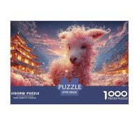 Sinoshow_24085_a_Cute_Pink_Donkey_Stands_in_The_Flower_Field_it_b027cab2-722f-4df5-87b4-4a9b9aab6d8f_2 1000 Piezas Rompecabezas Estimulante Y Educativo Rompecabezas, Imágenes Vi