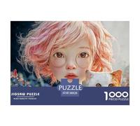 Sinoshow_24085_a_Cute_Pink-Haired_Little_Girl_with_Big_Eyes_and_ace21f9f-12e8-46f1-b8c7-eafce7b2c8c9_3 1000 Piezas Rompecabezas Difícil, Desafiante, Casi Imposible Rompecabezas