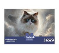 Sinoshow_24085_a_Cute_Ragdoll_Cat_Walking_on_The_Clouds_with_bl_d5335cdd-32e1-4065-a4ee-32b5ca4e7bab_4 1000 Piezas Rompecabezas Difícil, Desafiante, Casi Imposible Juego De Rompecabezas, Juguetes Edu