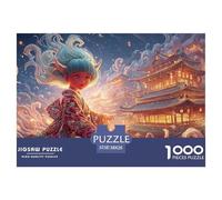 Sinoshow_24085_a_Cute_Red_Oni_with_Blue_Hair_and_Bangs_Wearing__9974f683-7db1-4691-96de-1636a505829d_2 1000 Piezas Rompecabezas Difícil, Desafiante, Casi Imposible Rompecabezas, Juguetes Educativos Ú