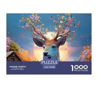 Sinoshow_24085_a_Deer_with_Colorful_Flowers_and_Leaves_on_Its_h_fa9dd0ba-b3ea-4354-b780-5ab97ff1d652_2 1000 Piezas Rompecabezas Divertido Y Estimulante Rompecabezas, Juguetes Educativos Únicos Y Esti