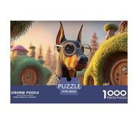 Sinoshow_24085_a_Doberman_Dog_Wearing_Gold_Chains_and_Glasses_p_431aa624-83be-48de-bff1-b727392fabe1_2 1000 Piezas Rompecabezas Difícil, Desafiante, Casi Imposible Rompecabezas, Juego Familiar Anti-E