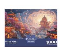 Sinoshow_24085_a_Fantasy_World_with_Waterfalls_Purple_Cherry_bl_933186a3-72a4-4632-9237-cff114dfe97d_1 1000 Piezas Rompecabezas Difícil, Desafiante, Casi Imposible Juego De Rompecabezas, Juego Famili