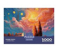Sinoshow_24085_a_Farmhouse_with_Trees_in_The_Foreground_in_The__ecc9ef90-36bc-49c4-95ef-253c2cde21fc_3 1000 Piezas Jigsaw Puzzle Estimulante Y Educativo Juego De Rompecabezas, Juguetes Educativos Úni