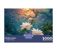 Sinoshow_24085_a_Few_White_gardenias_on_The_Ground_with_Petals__a27ee613-3e64-4211-9915-f515bf8aeb44_4 1000 Piezas Rompecabezas Estimulante Y Educativo Rompecabezas, Imágenes Vi