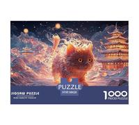 Sinoshow_24085_a_Fiery_Red_Cat_with_Golden_Eyes_Walking_on_The__846bad15-26cd-4337-b285-592640b50dfe_3 1000 Piezas Rompecabezas Difícil, Desafiante, Casi Imposible Rompecabezas, Juego Familiar Anti-E