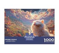 Sinoshow_24085_a_Fluffy_White_Cat_Sits_on_The_Table_with_Its_EY_c2272a60-3313-4fad-b8c0-28d161211e80_2 1000 Piezas Rompecabezas Difícil, Desafiante, Casi Imposible Juego De Rompecabezas, Juego Famili