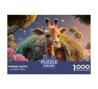 Sinoshow_24085_a_Giraffe_Stands_in_The_Forest_Surrounded_by_Pin_1f553aeb-75d3-48aa-8be7-403c5f69b367_2 1000 Piezas Rompecabezas Estimulante Y Educativo Rompecabezas, Juguetes Educativos Únicos Y Esti