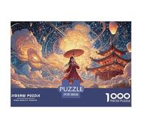 Sinoshow_24085_a_Girl_in_a_Red_Dress_Holding_an_Umbrella_Stands_d387859b-4558-4456-aaf1-e0274d0f8e6b_3 1000 Piezas Rompecabezas Difícil, Desafiante, Casi Imposible Juego De Rompecabezas, Juguetes Edu