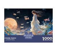 Sinoshow_24085_a_Girl_in_an_Elegant_Dress_Stands_on_The_Edge_of_d5f27fe4-12ae-4056-b8dd-e879212face5_2 1000 Piezas Rompecabezas Difícil, Desafiante, Casi Imposible Juego De Rompecabezas, Juego Famili
