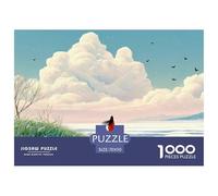 Sinoshow_24085_a_Girl_in_Red_Stands_on_The_White_Grassland_with_5b8616e7-121d-4a55-a72b-623a8bdbf541_4 1000 Piezas Rompecabezas Difícil, Desafiante, Casi Imposible Rompecabezas, Juguetes Educativos Ú