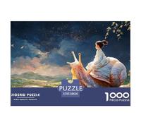 Sinoshow_24085_a_Girl_Sits_on_The_Back_of_an_Oversized_Snail_GL_faed50cc-8406-4dfe-b4f5-f73ad7f01dd9_2 1000 Piezas Rompecabezas Estimulante Y Educativo Juego De Rompecabezas, Im
