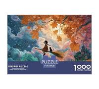 Sinoshow_24085_a_Girl_with_Black_Hair_in_Braids_Sits_on_a_Broom_3ea91c93-5395-4cd8-88a0-477d6ff0b6bd_3 1000 Piezas Rompecabezas Estimulante Y Educativo Rompecabezas, Imágenes Vi