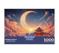 Sinoshow_24085_a_Golden_Yellow_Moon_is_Floating_Above_The_Cloud_a9084df9-a772-4625-98cf-02ed83f9bdb6_3 1000 Piezas Rompecabezas Difícil, Desafiante, Casi Imposible Juego De Rompecabezas, Regalo De Na