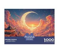 Sinoshow_24085_a_Golden_Yellow_Moon_is_Floating_Above_The_Cloud_a9084df9-a772-4625-98cf-02ed83f9bdb6_2 1000 Piezas Rompecabezas Estimulante Y Educativo Juego De Rompecabezas, Im