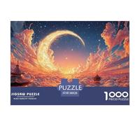Sinoshow_24085_a_Golden_Yellow_Moon_is_Floating_Above_The_Cloud_a9084df9-a772-4625-98cf-02ed83f9bdb6_1 1000 Piezas Rompecabezas Difícil, Desafiante, Casi Imposible Rompecabezas, Juego Familiar Anti-E