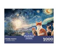 Sinoshow_24085_a_Group_of_Cats_Sitting_on_The_Edge_Watching_Van_f9947fe0-463a-4a51-b945-956c0e147cbf_2 1000 Piezas Rompecabezas Estimulante Y Educativo Juego De Rompecabezas, Im