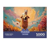 Sinoshow_24085_a_Happy_Smiling_Cat_Rides_on_The_Back_of_an_eleg_11c62f1e-b6e8-4460-ad0c-250a4960bc15_4 1000 Piezas Rompecabezas Divertido Y Estimulante Rompecabezas, Juguetes Educativos Únicos Y Esti