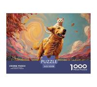 Sinoshow_24085_a_Happy_Smiling_Cat_Riding_on_The_Back_of_a_Gold_98b9e5b5-a89d-410b-967c-db534e253402_3 1000 Piezas Rompecabezas Divertido Y Estimulante Rompecabezas, Juego Familiar Anti-Estrés, Jugue