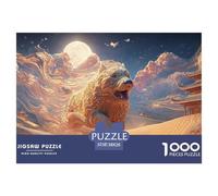 Sinoshow_24085_a_Huge_Dog_Running_in_The_Desert_with_a_Fierce_e_28c15401-fec0-4e70-b194-218c17ef987f_1 1000 Piezas Rompecabezas Difícil, Desafiante, Casi Imposible Juego De Rompecabezas, Regalo De Na