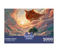 Sinoshow_24085_a_Large_Orange_Cat_with_Glowing_Golden_Eyes_is_s_226fefdb-eb6b-43bd-9b36-32096e151e71_2 1000 Piezas Rompecabezas Estimulante Y Educativo Rompecabezas, Imágenes Vi