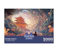 Sinoshow_24085_a_Man_Rowing_in_The_Middle_of_Lotus_Leaves_surre_6f7d3e47-b352-4250-a58b-fba3f9e4682b_1 1000 Piezas Rompecabezas Estimulante Y Educativo Rompecabezas, Juego Familiar Anti-Estrés, Jugue