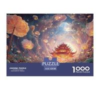 Sinoshow_24085_a_Man_Rowing_in_The_Middle_of_Lotus_Leaves_surre_6f7d3e47-b352-4250-a58b-fba3f9e4682b_3 1000 Piezas Rompecabezas Estimulante Y Educativo Juego De Rompecabezas, Im