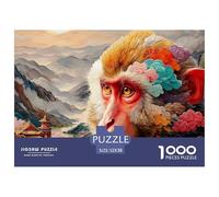 Sinoshow_24085_a_Monkey_with_Colorful_Clouds_on_Its_Head_Yellow_a4248772-b169-4118-a0e1-8510468804bb_3 1000 Piezas Jigsaw Puzzle Difícil, Desafiante, Casi Imposible Juego De Rompecabezas, Juguetes Ed