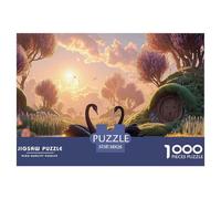 Sinoshow_24085_a_Pair_of_Black_Swans_Swim_in_The_Lake_surrounde_1bd93eb6-77ca-4672-938b-7a3cf7d1e0fe_1 1000 Piezas Rompecabezas Difícil, Desafiante, Casi Imposible Juego De Rompecabezas, Regalo De Na