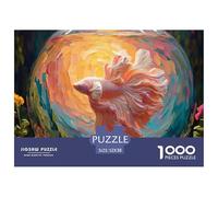 Sinoshow_24085_a_Pink_and_White_Betta_Fish_in_an_Aquarium._The__cc25f14a-7bdc-416d-a5d0-dc424fb2da15_2 1000 Piezas Rompecabezas Divertido Y Estimulante Juego De Rompecabezas, Juguetes Educativos Únic