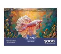 Sinoshow_24085_a_Pink_and_White_Betta_Fish_in_an_Aquarium._The__cc25f14a-7bdc-416d-a5d0-dc424fb2da15_3 1000 Piezas Jigsaw Puzzle Difícil, Desafiante, Casi Imposible Rompecabezas, Juguetes Educativos