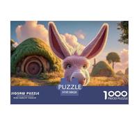 Sinoshow_24085_a_Pink_Baby_Donkey_with_Long_Ears_Looking_at_The_9cd96c96-d8f3-4b73-8734-daa5b0189a95_1 1000 Piezas Rompecabezas Estimulante Y Educativo Rompecabezas, Imágenes Vi