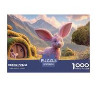 Sinoshow_24085_a_Pink_Donkey_with_Large_Ears_Standing_in_The_gr_47627123-4603-41be-9a2e-688b48bc0acc_2 1000 Piezas Rompecabezas Difícil, Desafiante, Casi Imposible Rompecabezas, Juego Familiar Anti-E