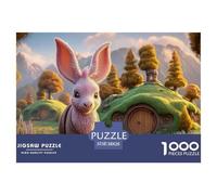 Sinoshow_24085_a_Pink_Donkey_with_Large_Ears_Standing_in_The_gr_47627123-4603-41be-9a2e-688b48bc0acc_3 1000 Piezas Rompecabezas Difícil, Desafiante, Casi Imposible Rompecabezas, Juego Familiar Anti-E