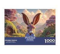 Sinoshow_24085_a_Pink_Donkey_with_Large_Ears_Standing_in_The_gr_47627123-4603-41be-9a2e-688b48bc0acc_4 1000 Piezas Rompecabezas Difícil, Desafiante, Casi Imposible Rompecabezas, Juguetes Educativos Ú