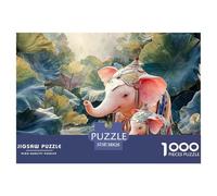 Sinoshow_24085_a_Pink_Elephant_and_Its_Baby_in_The_Jungle_surro_38ddd4d9-d6cf-45f6-829f-5317cd6a3a45_1 1000 Piezas Rompecabezas Difícil, Desafiante, Casi Imposible Juego De Rompecabezas, Juguetes Edu