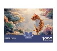 Sinoshow_24085_a_Red_Cat_is_Stepping_on_The_Clouds_with_Golden__3252a9a3-a550-442f-9781-8a745563f3e0_2 1000 Piezas Rompecabezas Difícil, Desafiante, Casi Imposible Juego De Rompecabezas, Regalo De Na